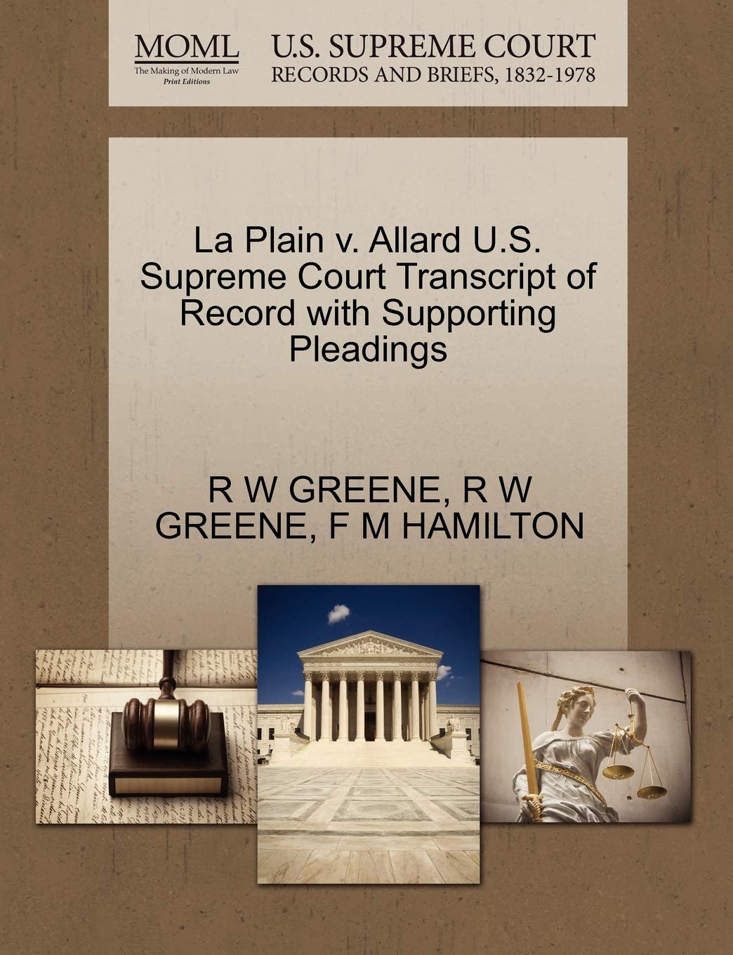 ler totalmente La Plain v. Allard U.S. Supreme Court Transcript of Record with Supporting Pleadings