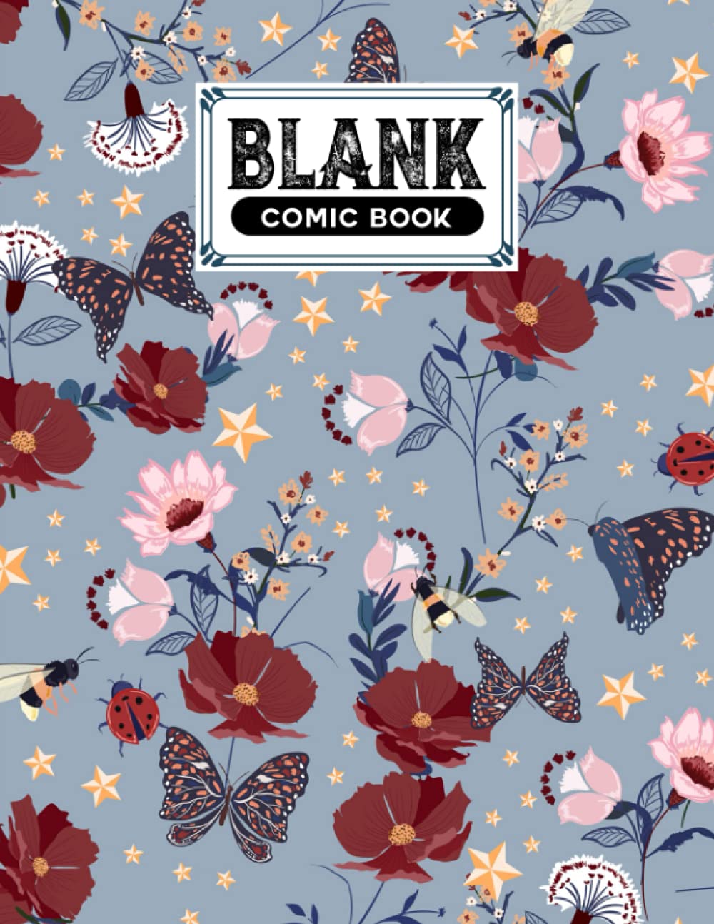 ler totalmente Blank Comic Book: Watercolor Florals Cover Blank Comic Book, Create Your Own Story, Journal, Notebook, Sketchbook for Kids and Adults, 120 Pages - Size 8.5" x 11" Notebook by Hagen Neubauer