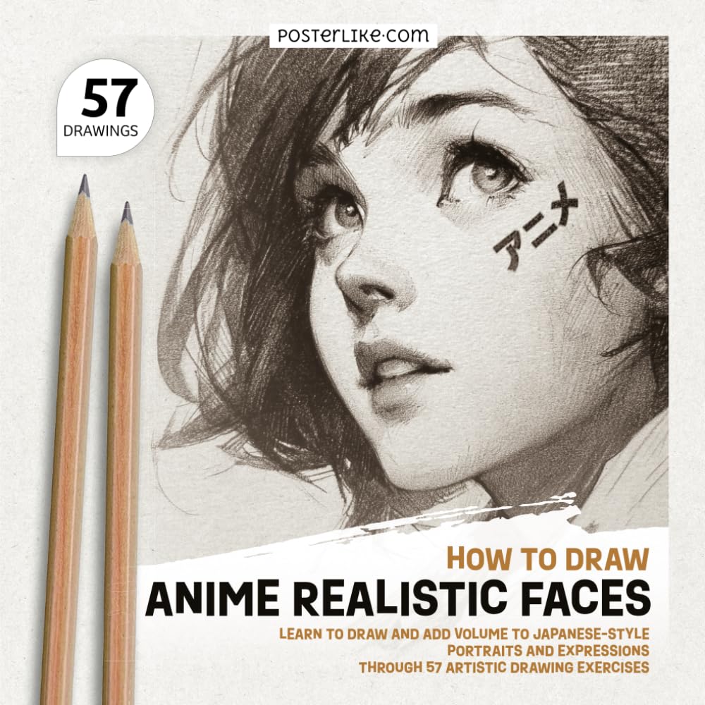 ler totalmente How to Draw Anime Realistic Faces: Learn to Draw and Add Volume to Japanese-style Portraits and Expressions Through 57 Artistic Drawing Exercises (Realistic Anime: Artistic Drawing Exercises)