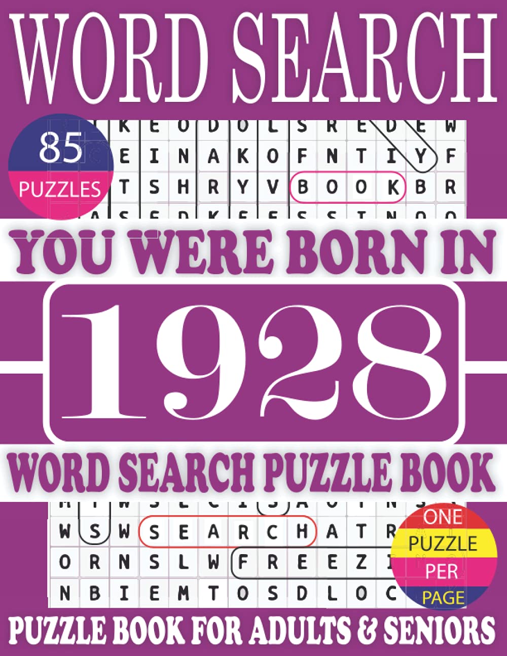 ler totalmente You Were Born In 1928: Word Search Puzzle Book: Get Stress-Free With Hours Of Fun Games For Seniors Adults And More With Solutions