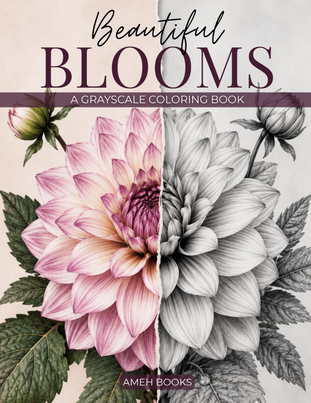 ler totalmente Beautiful Blooms: Grayscale Flower Photography Coloring Book for Adults (Grayscale Coloring Books)