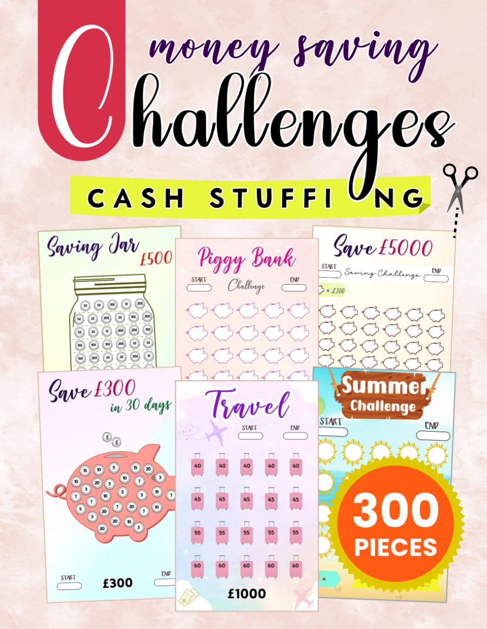 capítulo por capítulo baixar Money Saving Challenge Inserts: For UK Cash Stuffing, 300 Challenges, Budget Sheets & Category Labels to Cut-out, Suitable for Storage in Zipper Envelopes A6