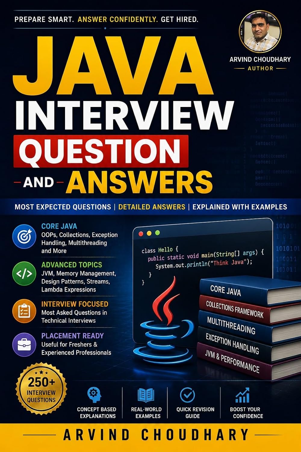 ler totalmente Java Interview Questions and Answers: A Practical Guide to Core Java, OOP, Collections, Multithreading, Java 8+, JDBC, Exception Handling, and Coding Interviews (English Edition)