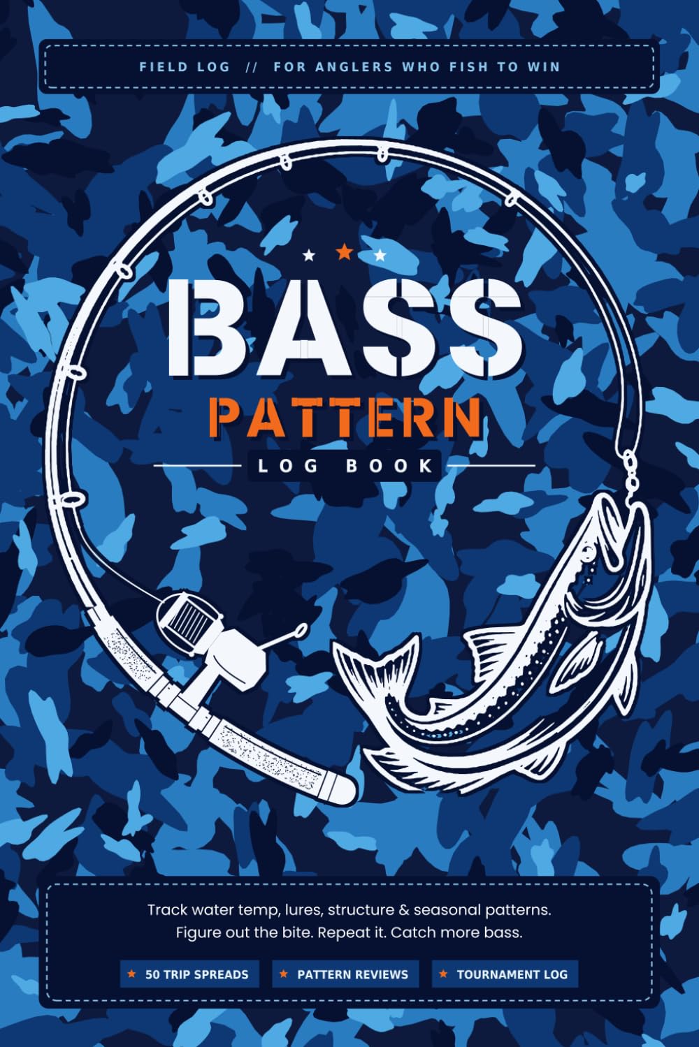 Bass Pattern Log Book: Fishing Journal to Track Water Temp, Lures, Structure & Seasonal Patterns — 50 Trip Logs, Tournament Records & Lake Maps for Bass Anglers baixar o livro de graça