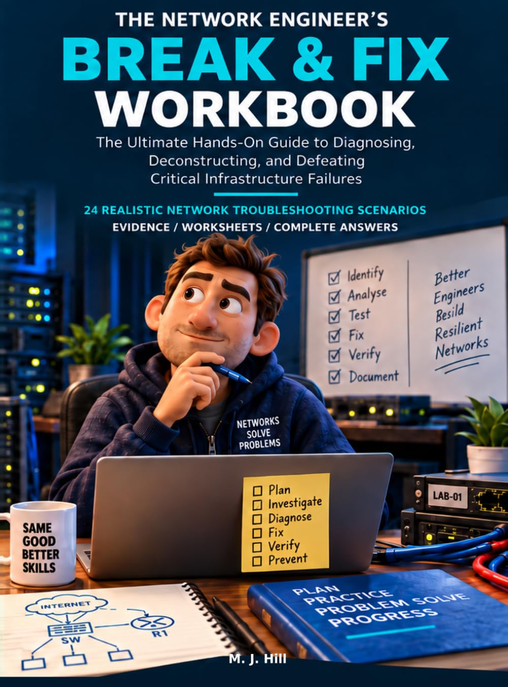 ler totalmente The Network Enginner Break & Fix Workbook: 24 network incidents. 120 diagnosis questions. One repeatable troubleshooting method.