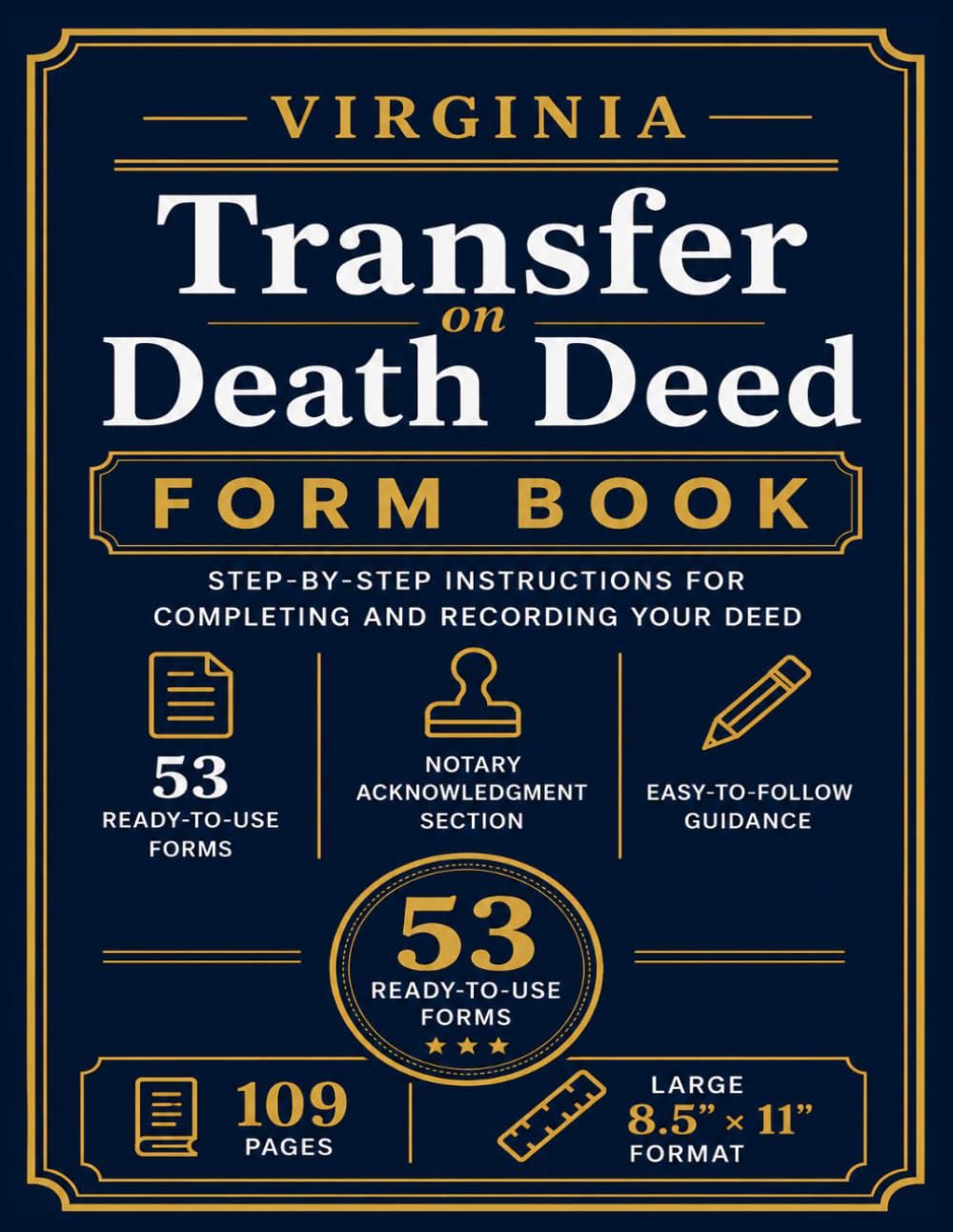 Virginia Transfer on Death Deed Form Book: Beneficiary Deed Forms to Transfer Real Estate & Avoid Probate | Estate Planning Workbook with Notary and Recording Sections baixar livro de graça