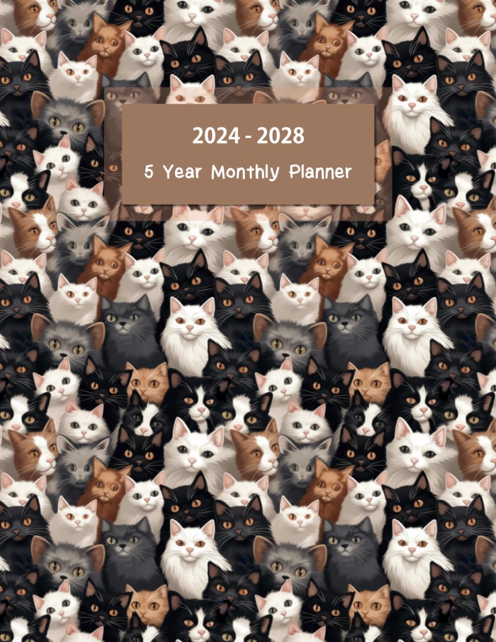 2024-2028 5 Year Monthly Planner: Large Print 60 Months Calendar from January 2024 to December 2028 with Holidays. Cat Cover. baixar o livro de graça