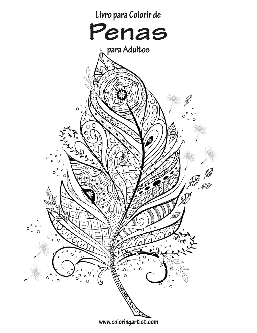 Livro para Colorir de Penas para Adultos: 1 baixar o livro de graça