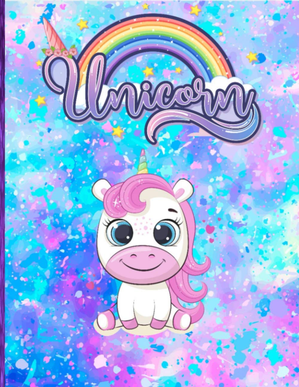 Unicorn: Cute Unicorn On Pink Effect Background, Large Blank Sketchbook For Girls, 110 Pages, 8.5" x 11", For Drawing, Sketching & Crayon Coloring (Kids Drawing Books) sketchbook. baixar livro de graça