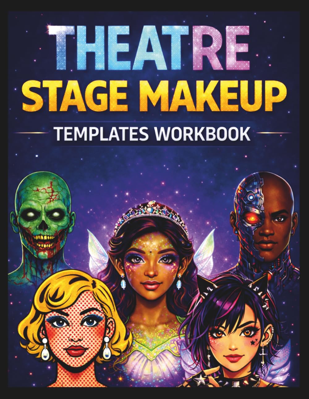 ler totalmente Theatre Stage Makeup Templates Workbook: Create, Color & Design Diverse Character Looks for Theatre, Film, Cosmetology & SFX | Inclusive Makeup... the Theatre and Drama Classroom & Designers