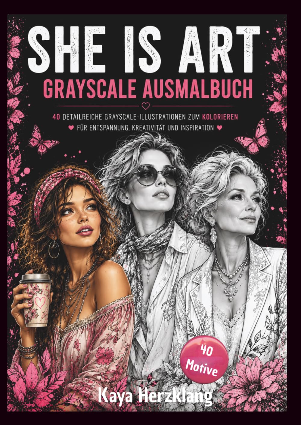 capítulo por capítulo baixar She is Art: Grayscale Ausmalbuch mit 40 Frauenportraits und inspirierenden Affirmationen – kreative Entspannung und kunstvolle Motive für Jugendliche und Erwachsene. (German Edition)