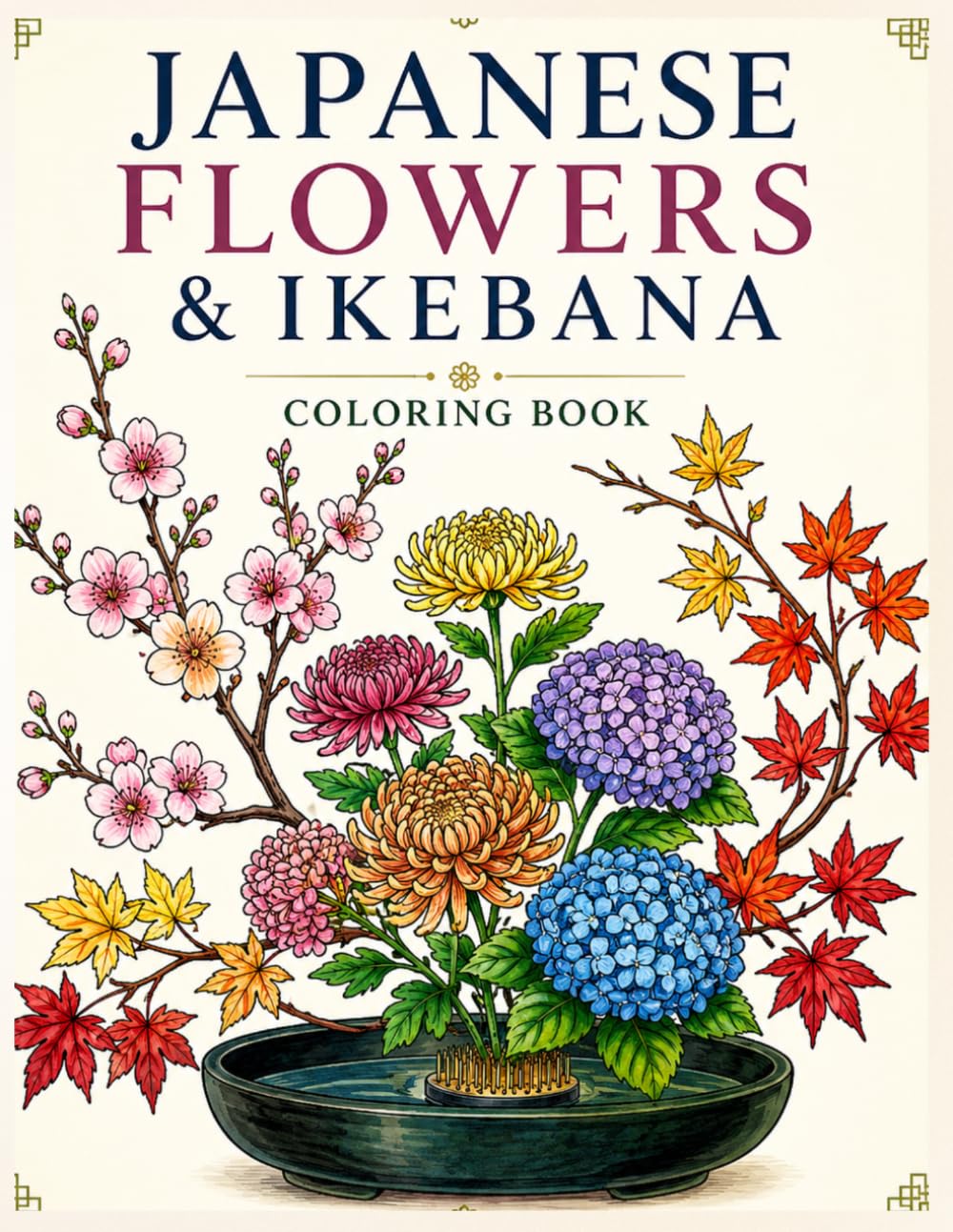 JAPANESE FLOWERS & IKEBANA COLORING BOOK baixar livro de graça