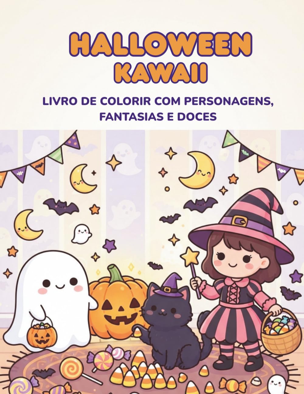 ler totalmente Halloween Kawaii: Livro de Colorir com Personagens, Fantasias e Doces (Portuguese Edition)