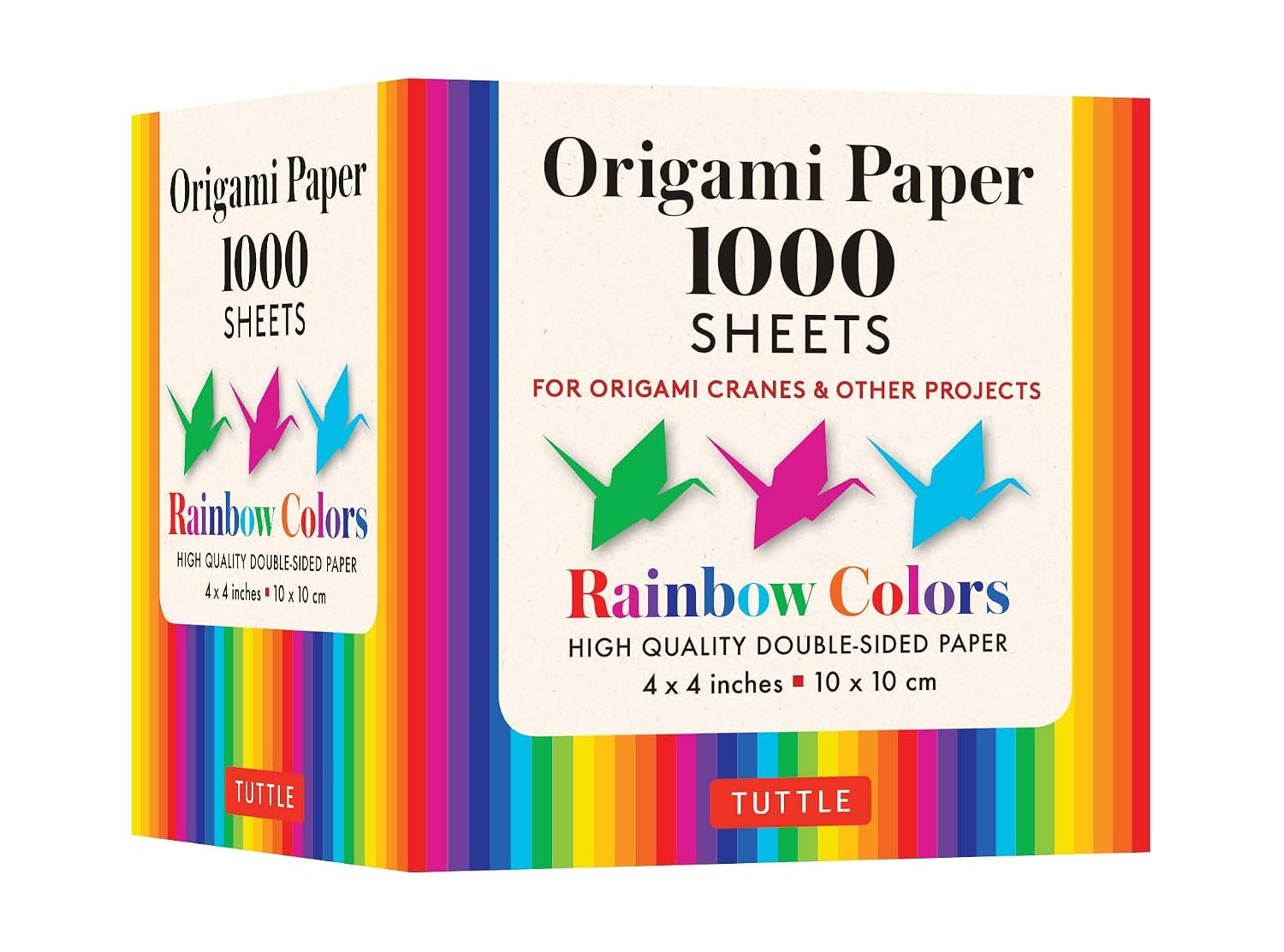 ler totalmente Origami Paper Rainbow Colors 1,000 Sheets 4 (10 CM): Tuttle Origami Paper: High-Quality Double-Sided Origami Sheets Printed with 12 Different Color... (Instructions for Origami Crane Included)
