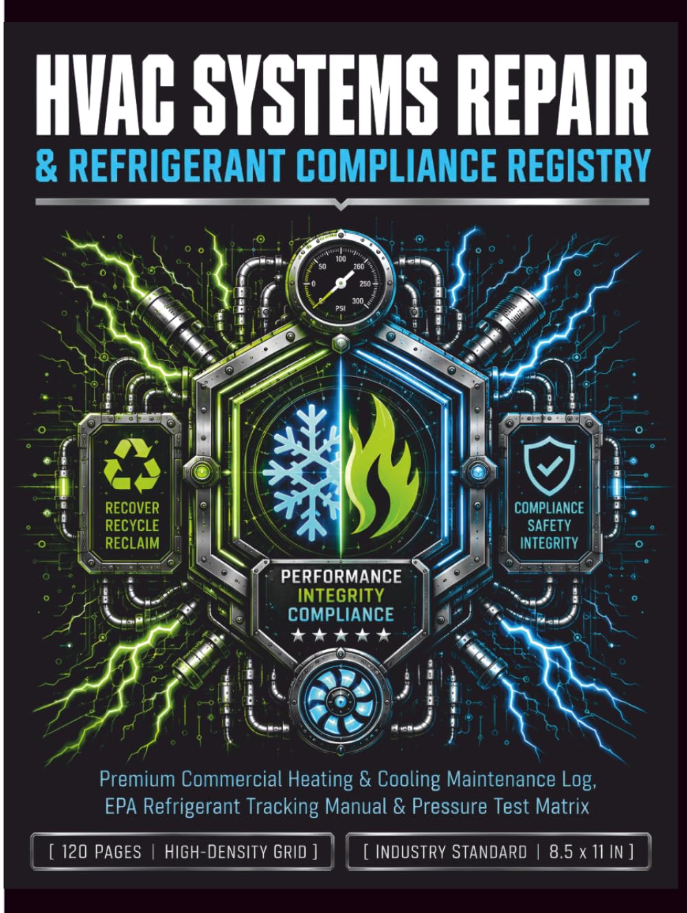 HVAC Systems Repair & Refrigerant Compliance Registry: Premium Commercial Heating & Cooling Maintenance Log, EPA Refrigerant Tracking Manual & Pressure Test Matrix | 120 Pages, 8.5x11 in baixar o livro de graça