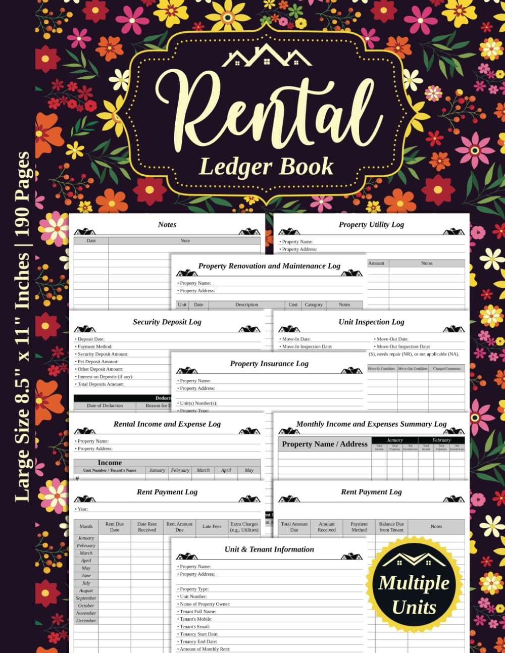 Rental Ledger Book: Organize Rental Income & Expenses, Track Rent Payments, and Simplify Landlord Property Management | 8.5"-inch X 11"-inch baixar livro de graça