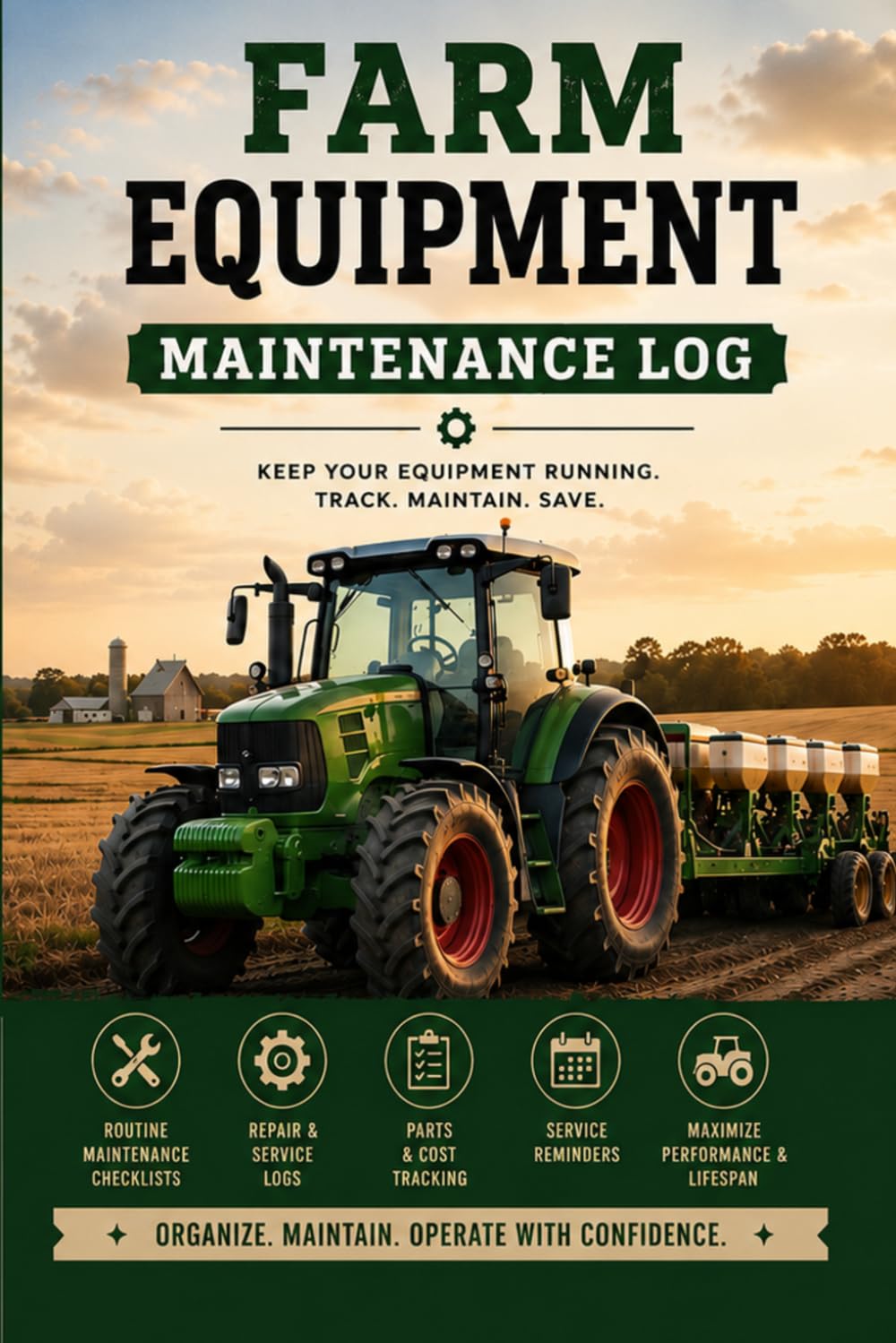 ler totalmente Farm Equipment Maintenance Log Book: Heavy Machinery & Tractor Service Journal: Preventative Maintenance Inspections, Vehicle Fleet Repair Record Ledger, and Tool Parts Registry Tracker