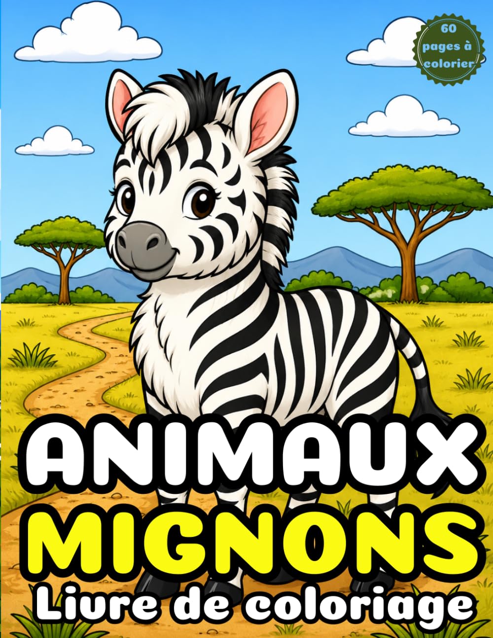 ler totalmente Animaux Mignons à Colorier: Livre de Coloriage pour Enfants et Adultes – 60 Pages d’Animaux Mignons de la Ferme, de la Savane et du Monde Sauvage (French Edition)