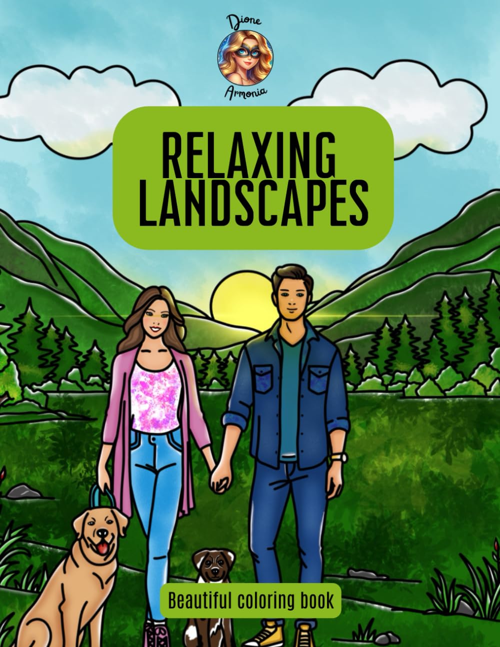 Relaxing Landscapes: Beautiful coloring book for adults|55 coloring pictures with beautiful seashore landscapes, houses, flowers, nature... baixar livro de graça