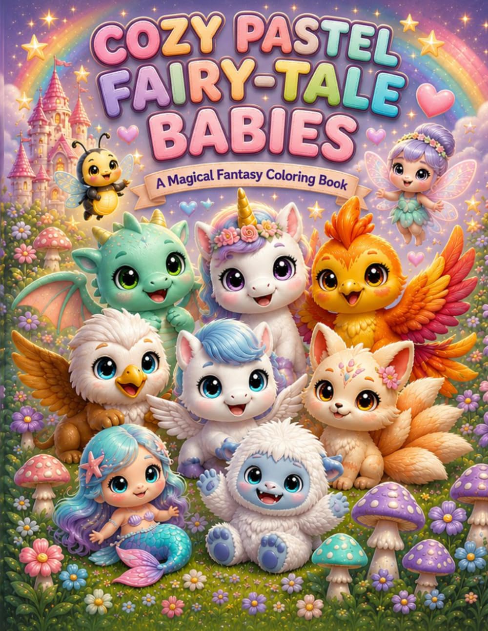 Cozy Pastel Fairy-Tale Babies: A Magical Fantasy Coloring Book: A Cute and Simple Coloring Book for Kids Ages 2–5 (Cozy Pastel Coloring Book) baixar o livro de graça