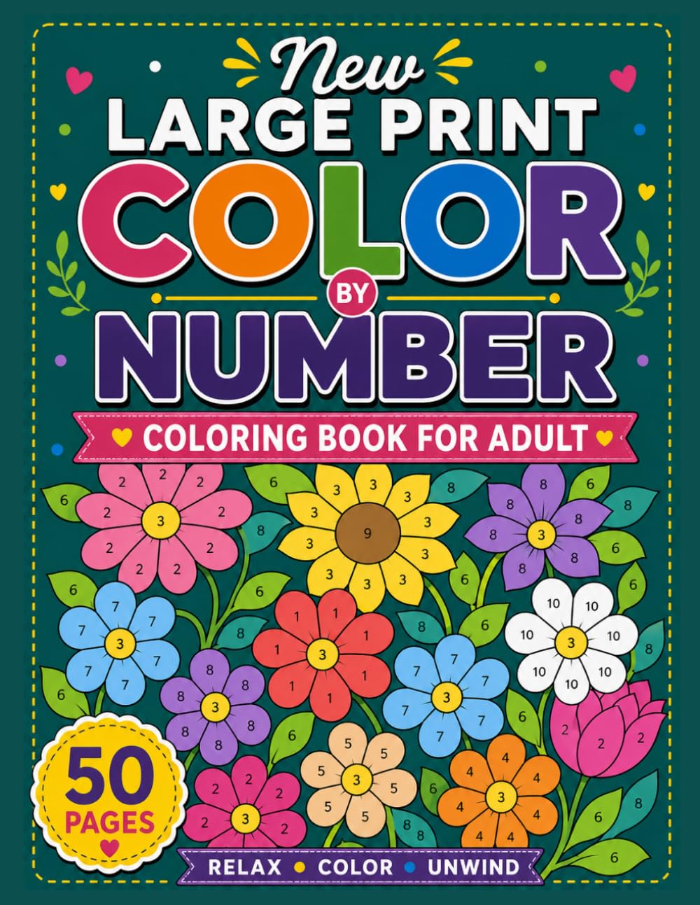 capítulo por capítulo baixar New Large Print Color by Number Coloring Book for Adult: Easy & Relaxing Color by Number Designs with Beautiful Flowers, Butterflies, Landscapes, and... Relief, Mindfulness, and Creative Relaxation