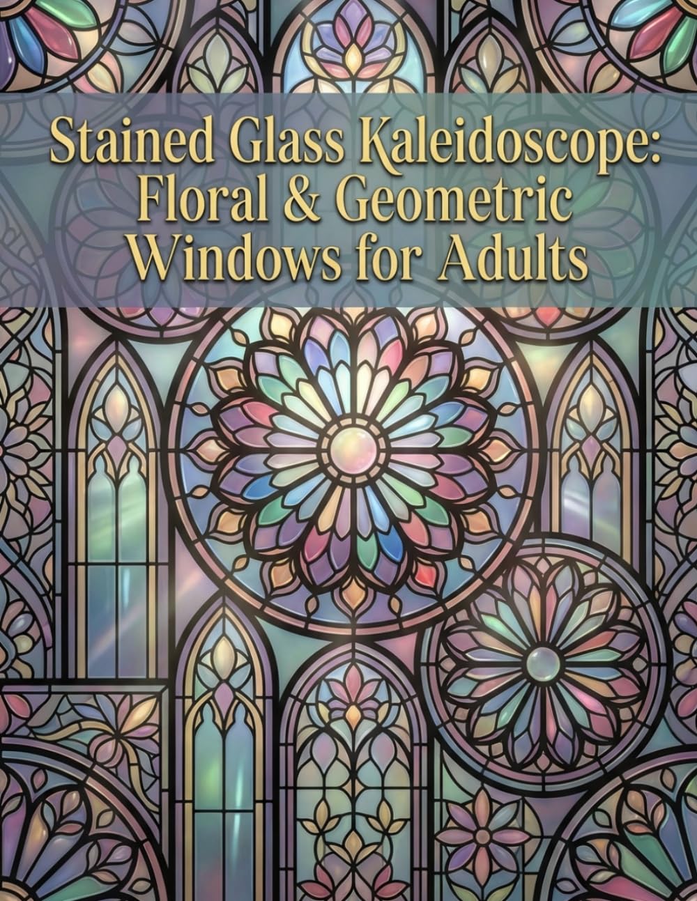ler totalmente Stained Glass Kaleidoscope: Floral & Geometric Windows for Adults