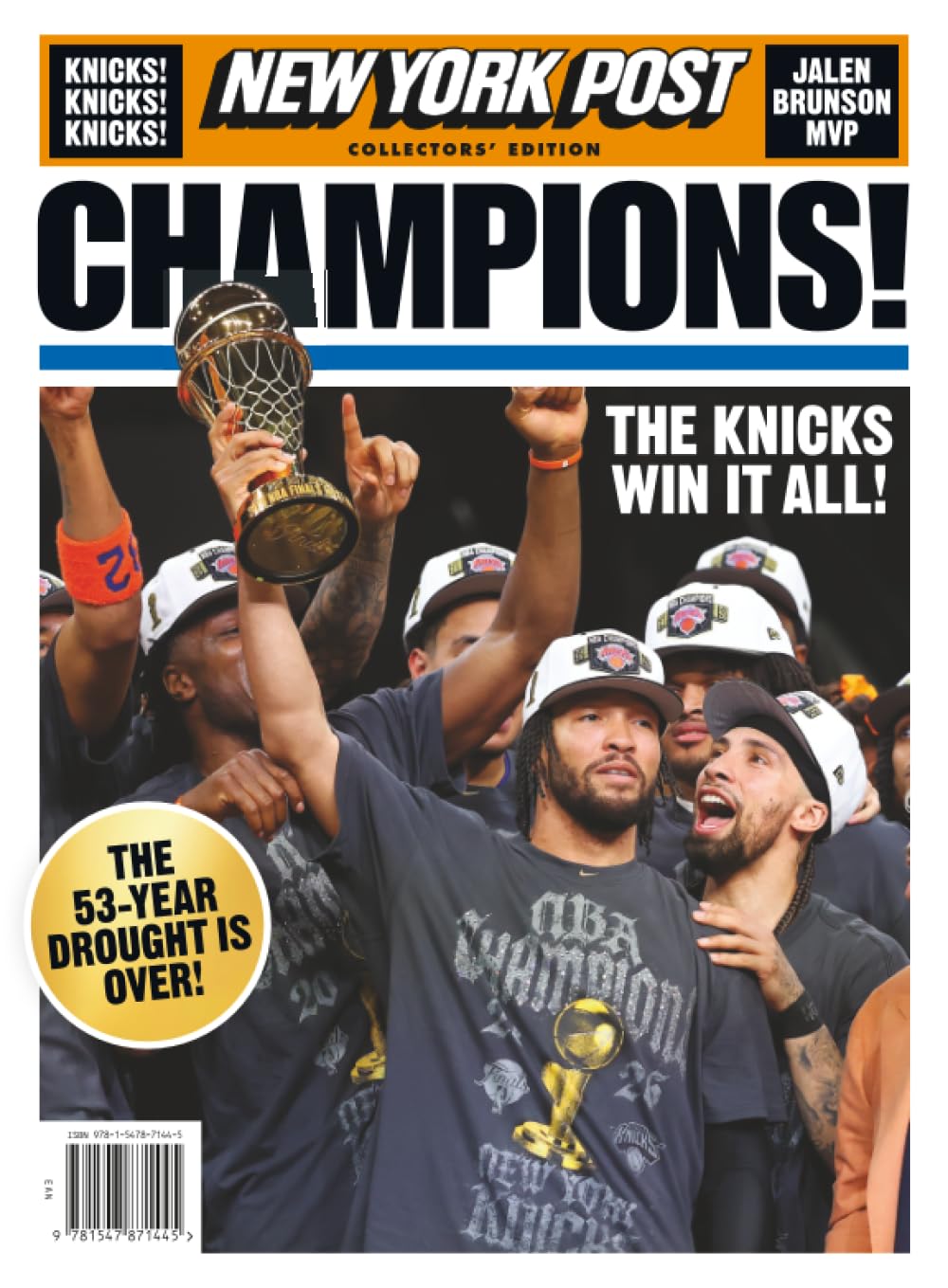 ler totalmente New York Post Knicks Champions! NBA Champions 2026