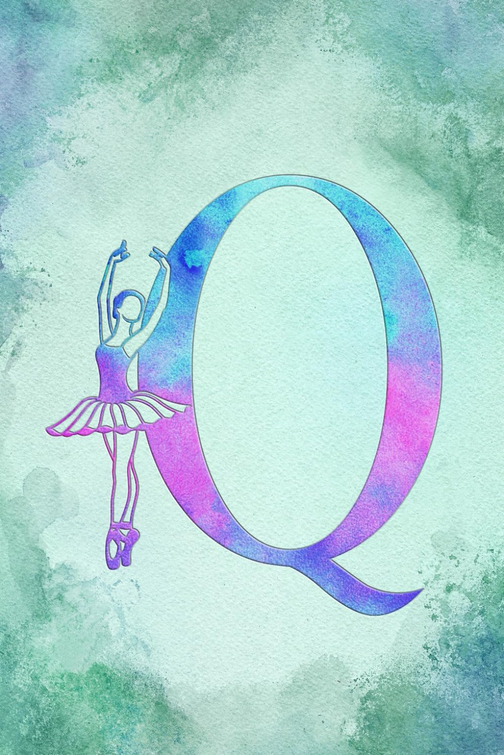 capítulo por capítulo baixar Q: Letter "Q" Initial Ballet Dance Monogram Notebook - Ballerina on Pink, Blue & Green Watercolor - College-Ruled Personal Journal, Writing Pad or Diary for Dancers, Girls & Women - 110 Pages, 6x9