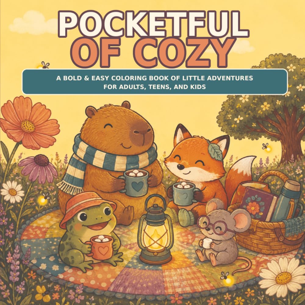 ler totalmente Pocketful of Cozy Cuties: Coloring Book for Kids and Grown-Ups