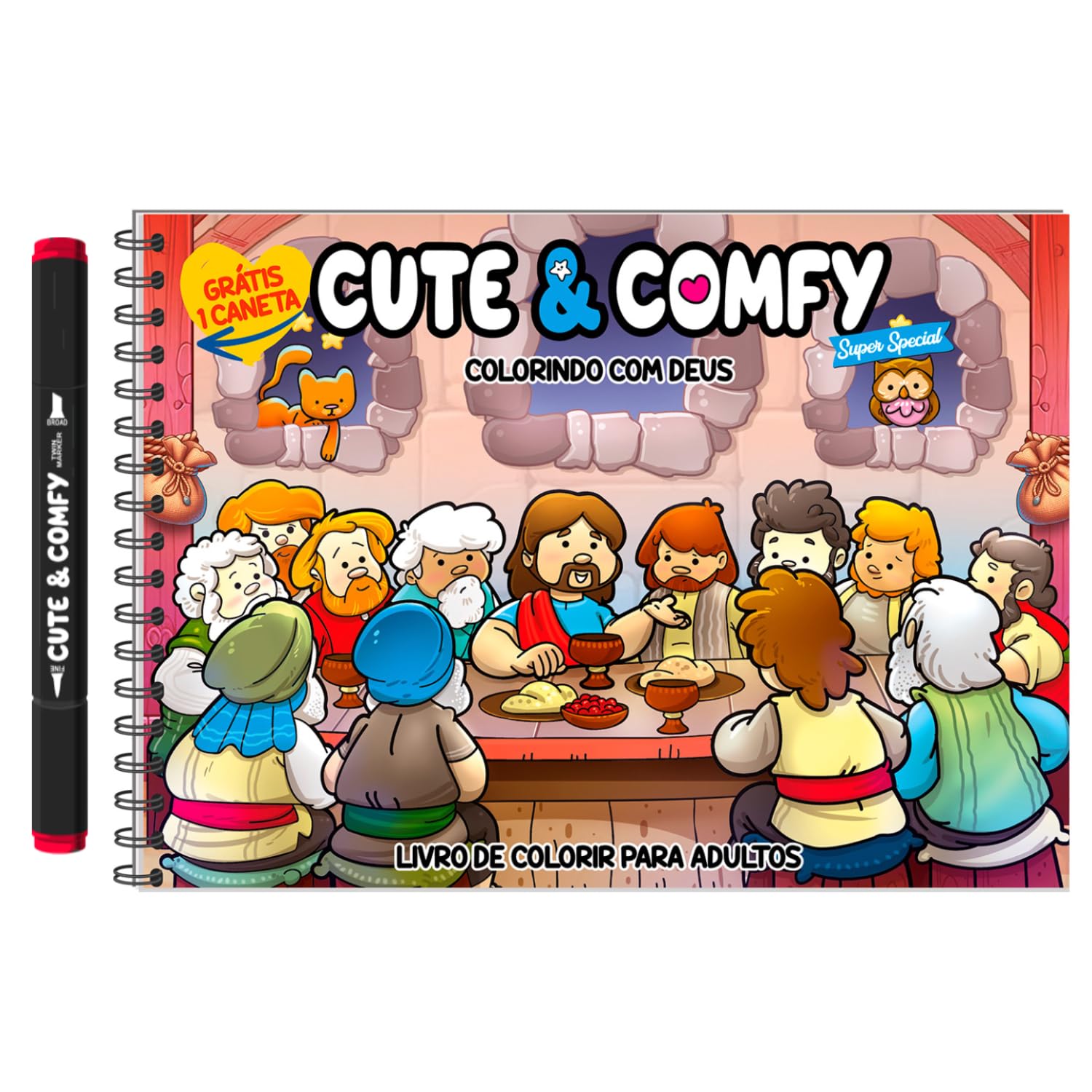 capítulo por capítulo baixar Cute & Comfy Super Special - Livro de Colorir Adulto - Colorindo com Deus