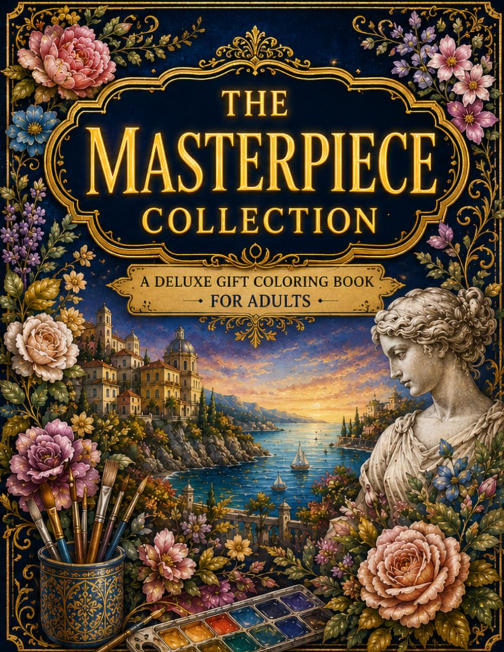 capítulo por capítulo baixar The Masterpiece Collection: A Deluxe Gift Coloring Book for Adults | 62 Single-Sided Printed Complex Designs (124 Total Pages)