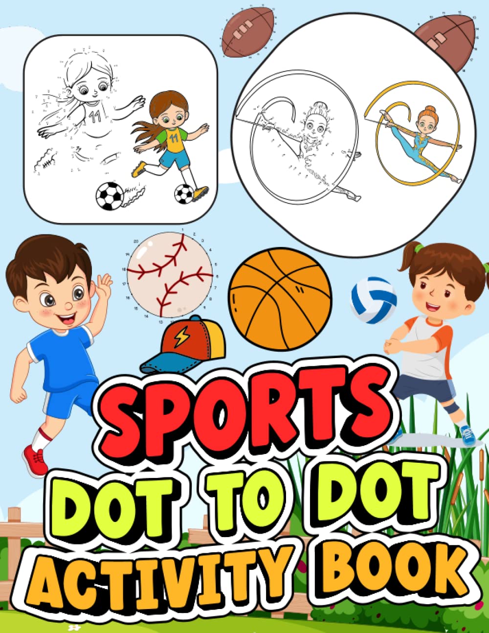 capítulo por capítulo baixar Sports dot to dot activity book: Dots To Connect in Sports Illustrations for Basketball Baseball Hockey Football and Much More