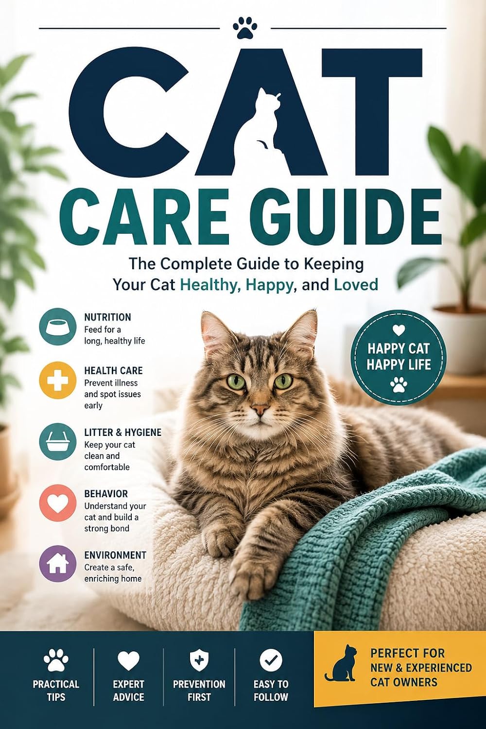 ler totalmente Cat Care Guide: The Complete Beginner's Guide to Raising a Healthy, Happy & Well-Cared-For Cat (The Complete Cat Care Series) (English Edition)