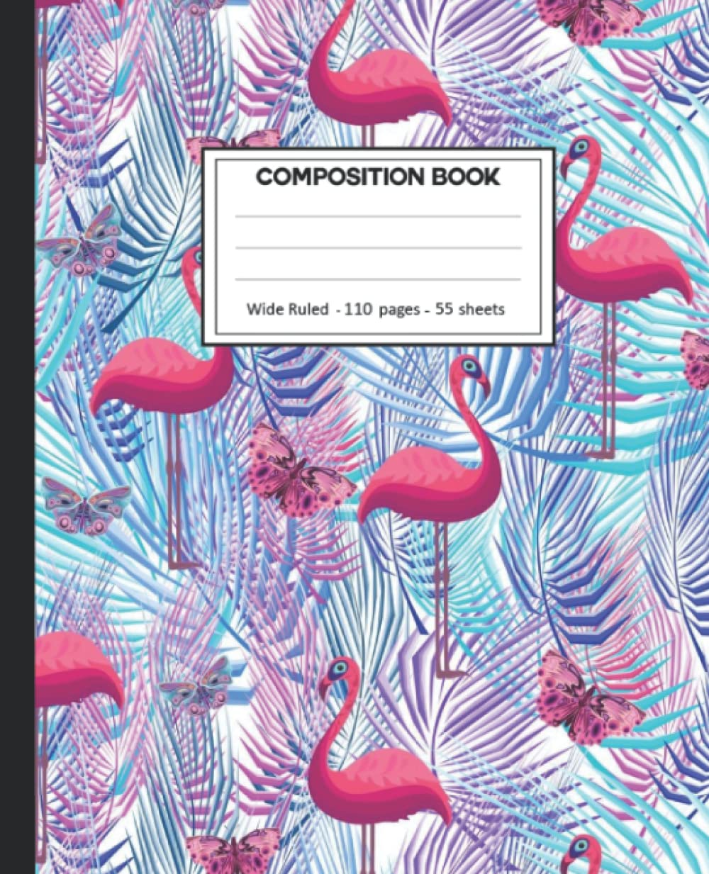 Composition Notebook: College Ruled: 110+ Lined Pages Writing Journal: Flamingo on White. baixar livro de graça