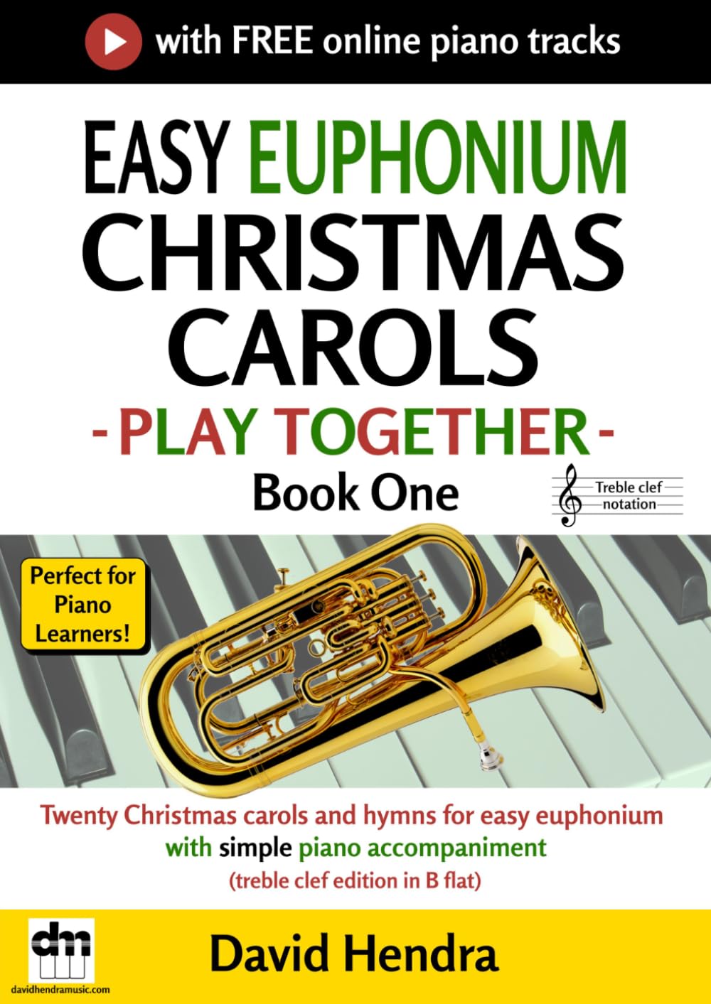 ler totalmente Easy Euphonium Christmas Carols - Play Together - Book One: Twenty Christmas carols and hymns for easy euphonium with simple piano accompaniment (treble clef edition in B flat)