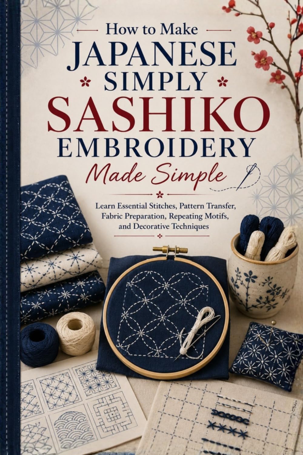 How to Make Japanese Simply Sashiko Embroidery Made Simple: Learn Essential Stitches, Pattern Transfer, Fabric Preparation, Repeating Motifs, and Decorative Techniques baixar o livro de graça