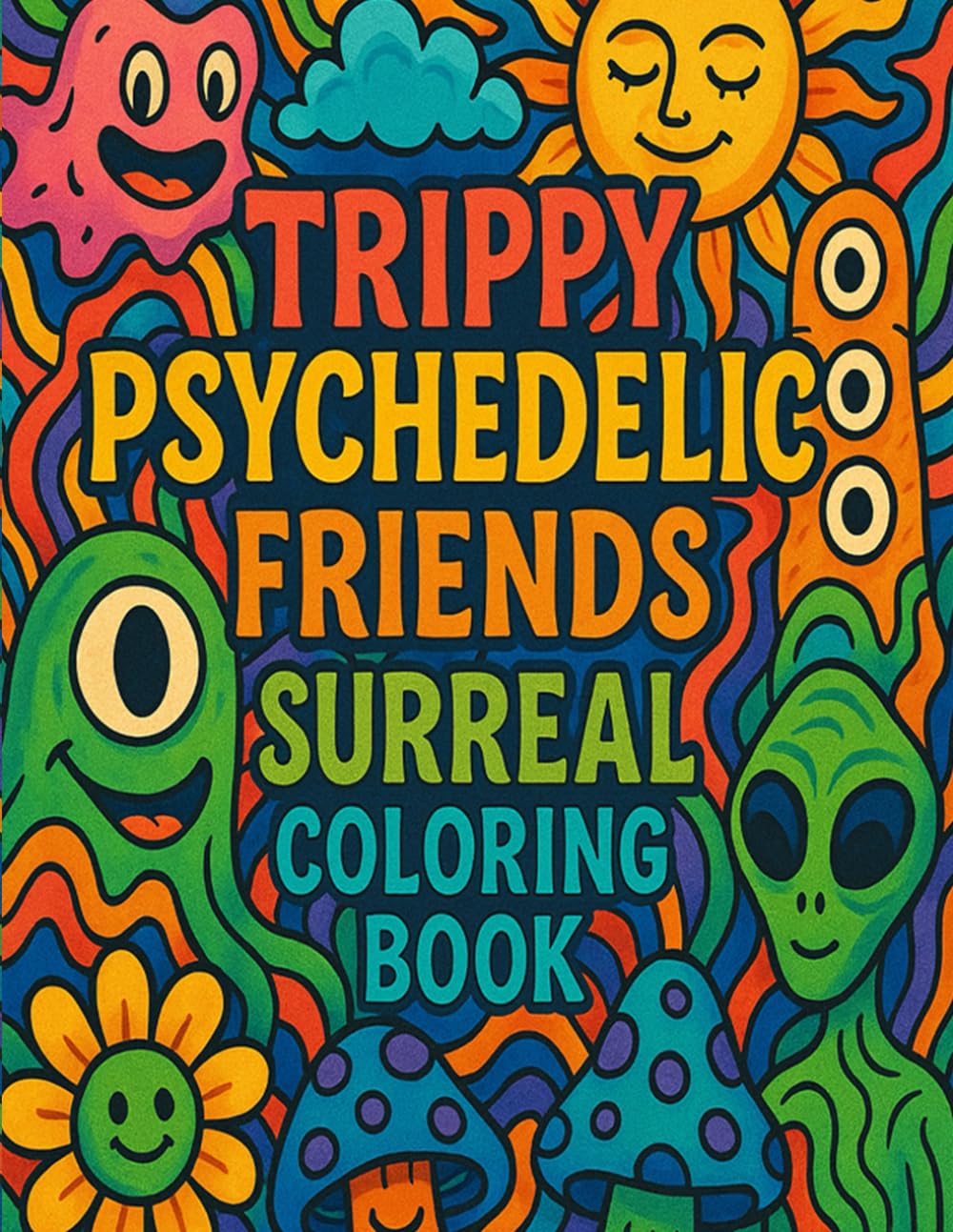 ler totalmente Trippy Psychedelic Friends Surreal Coloring Book: A Wild and Whimsical Journey Through Trippy Creatures, Groovy Patterns & Surreal Imaginations – Bold & Easy Coloring Fun for Teens and Adults