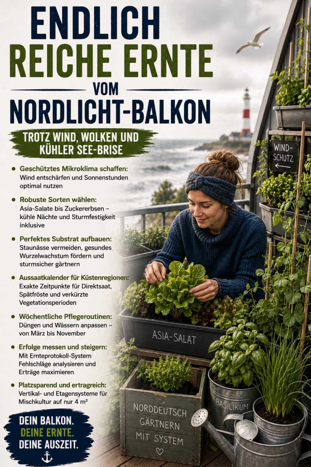 capítulo por capítulo baixar Nordlicht-Ernte: Balkongärtnern zwischen Nord- und Ostsee: Robuste Gemüse- und Kräutersorten für kühles Seeklima – mit Aussaatkalender, Pflegeplan und... Bremen bis Niedersachsen (German Edition)