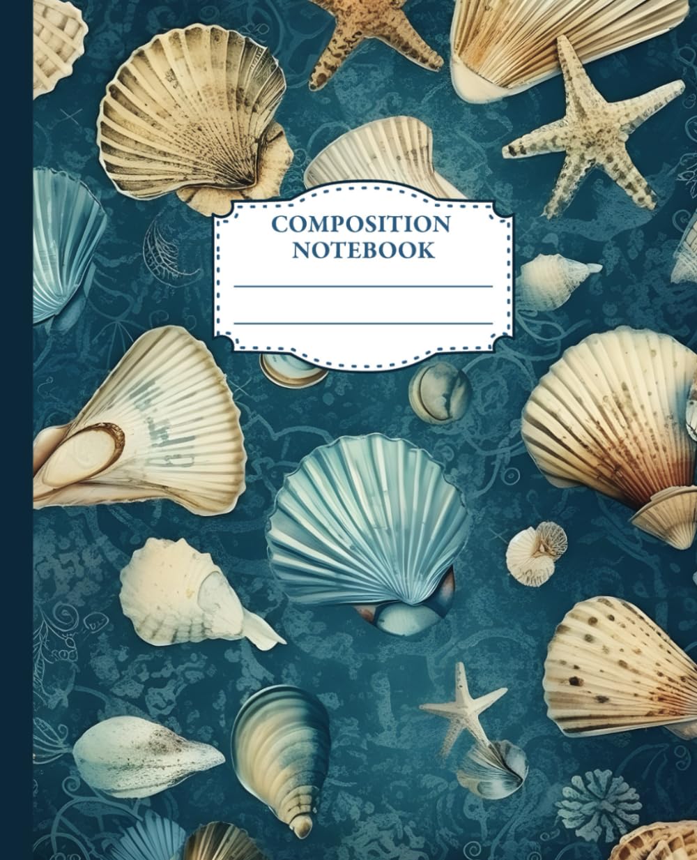 Coastal Granddaughter Composition Notebook: Wide Ruled 110-Page Aesthetic Blue Seashell Journal For Kids, College Students, Teachers, School, Office, or Work baixar o livro de graça