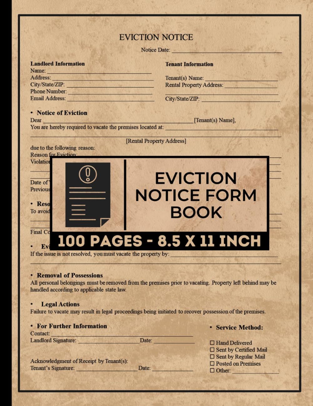 Eviction Notice Form Book: Landlord to Tenant Notice to Quit | Templates & Legal Guidelines for Landlords to Comply with State Laws baixar o livro de graça