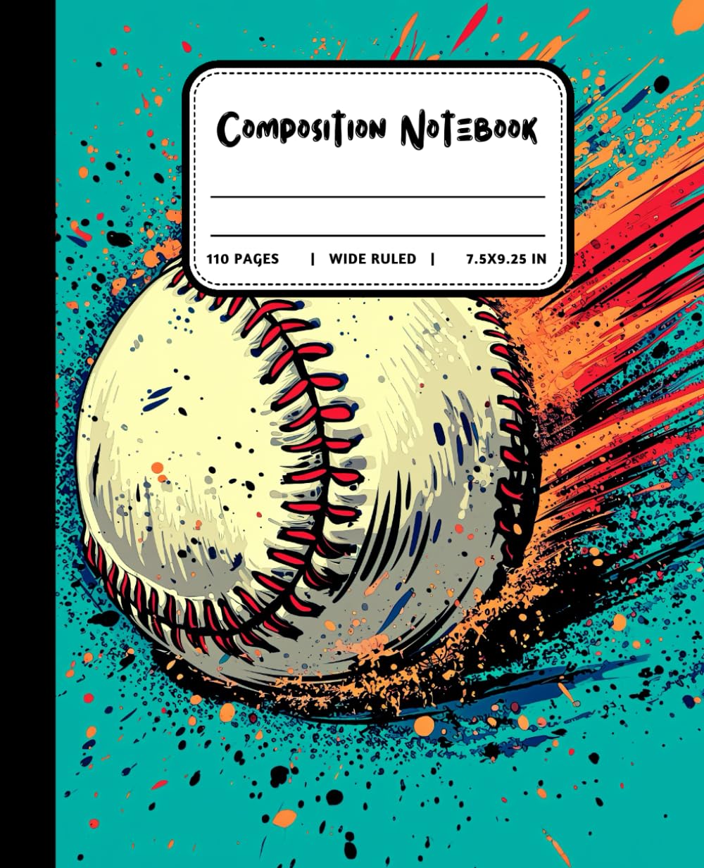 Composition Notebook: Baseball Flames Illustration Notebook For Boys | Wide Ruled Journal for School, Students, College, Work, Office baixar o livro de graça