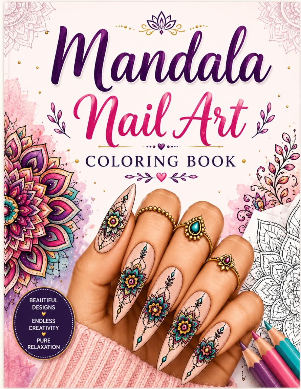 capítulo por capítulo baixar MANDALA NAIL ART COLORING BOOK: Beautiful Mandala-Inspired Nail Designs for Relaxation and Creativity