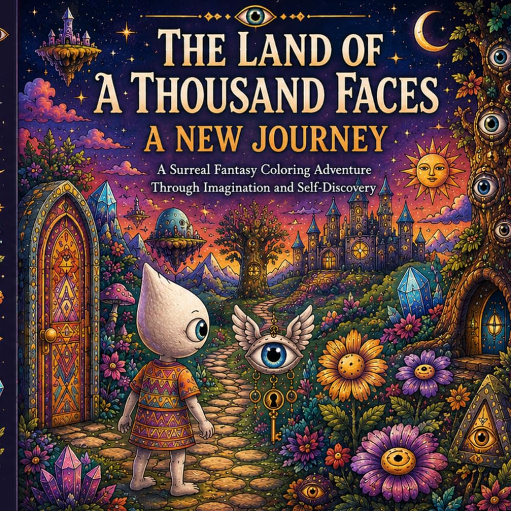 The Land of a Thousand Faces: A New Journey: A Surreal Fantasy Coloring Adventure Through Imagination and Self-Discovery (Portuguese Edition) baixar o livro de graça