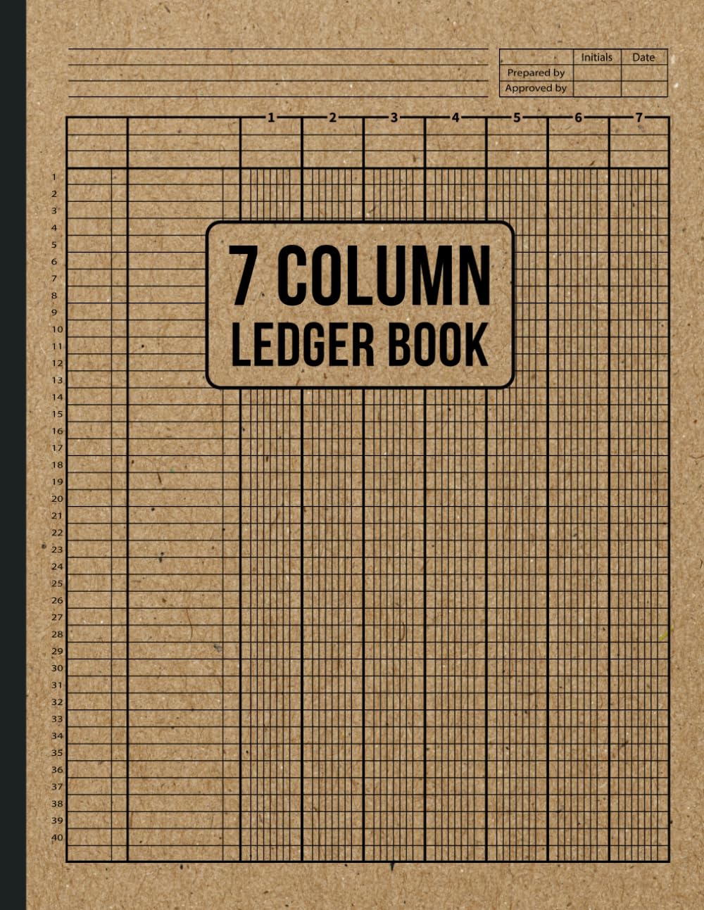 7 Column Ledger Book: Simple Accounting Ledger Book for Bookkeeping, Brown Columnar Pad,income and Expense Log Book for Small Business and Personal Finance baixar livro de graça