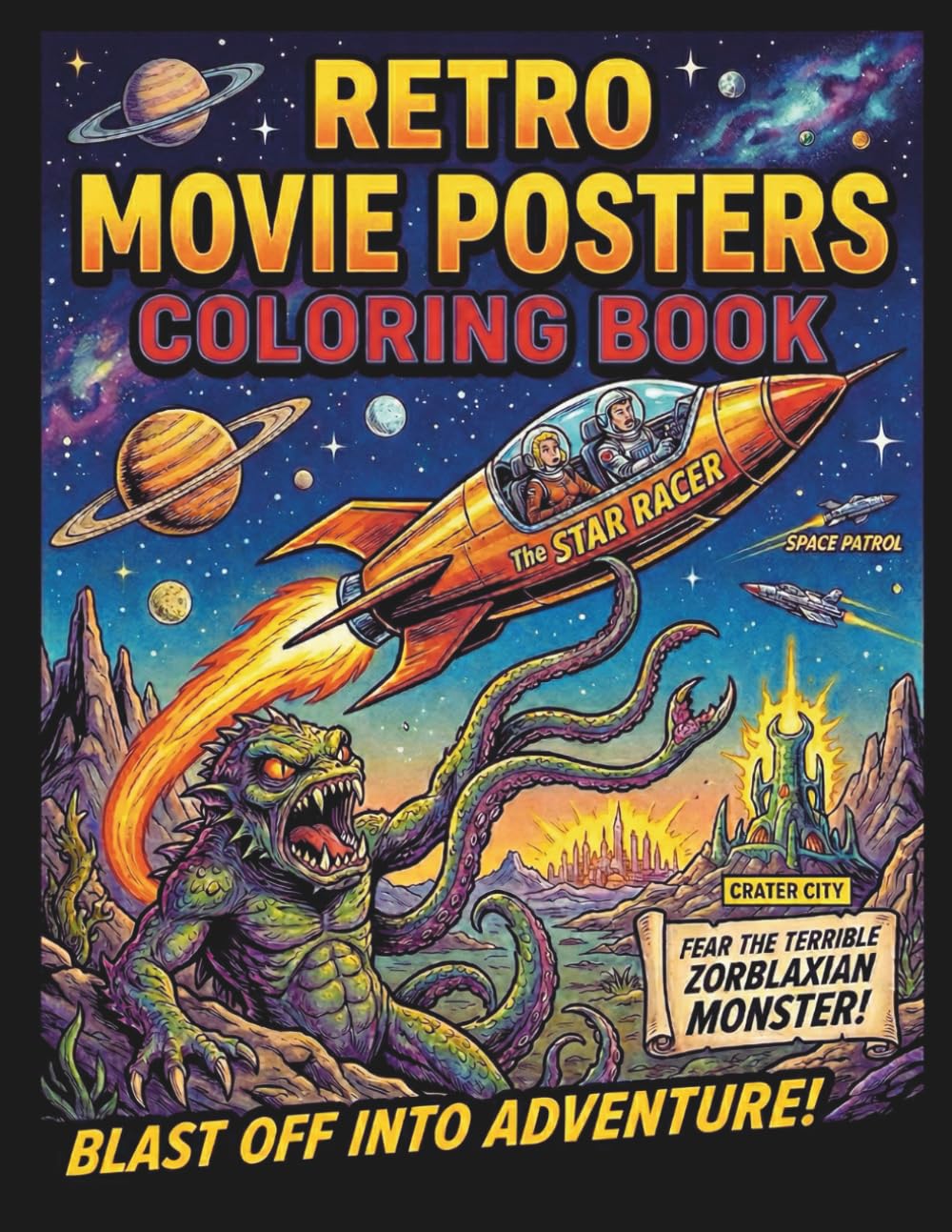 Retro Movie Posters Coloring Book: Vintage Cinema Artwork Featuring Classic Noir, Sci-Fi Thrillers, and Horror baixar o livro de graça