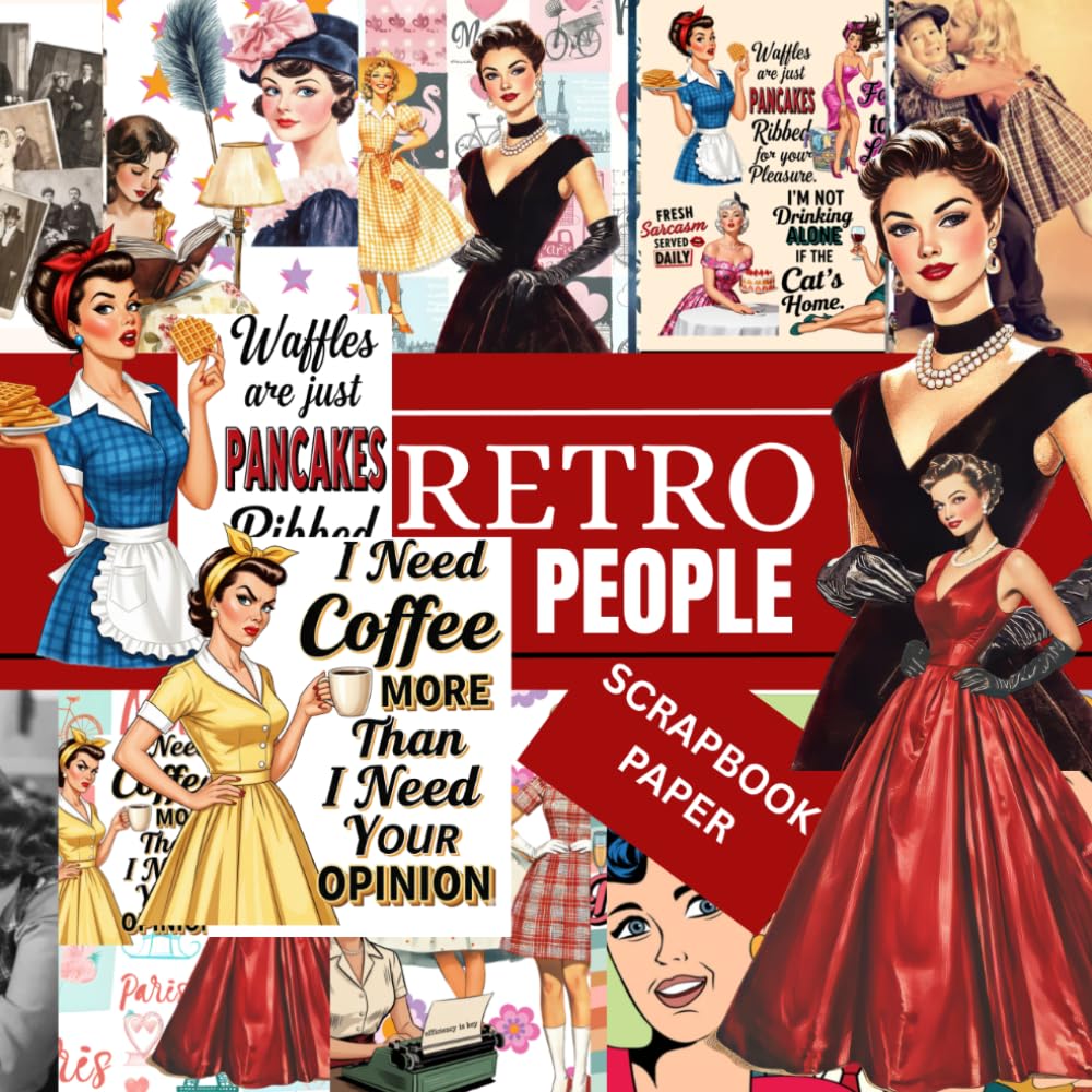 capítulo por capítulo baixar RETRO PEOPLE SCRAPBOOK PAPER: This is used in DIY JUNK JOURNALS, ORIGAMI, COLLAGE