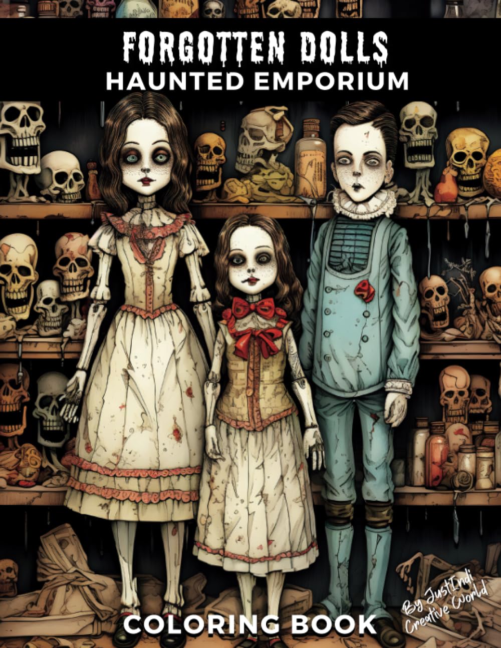 Forgotten Dolls Haunted Emporium - Coloring Book: For Adults & Teens baixar livro de graça