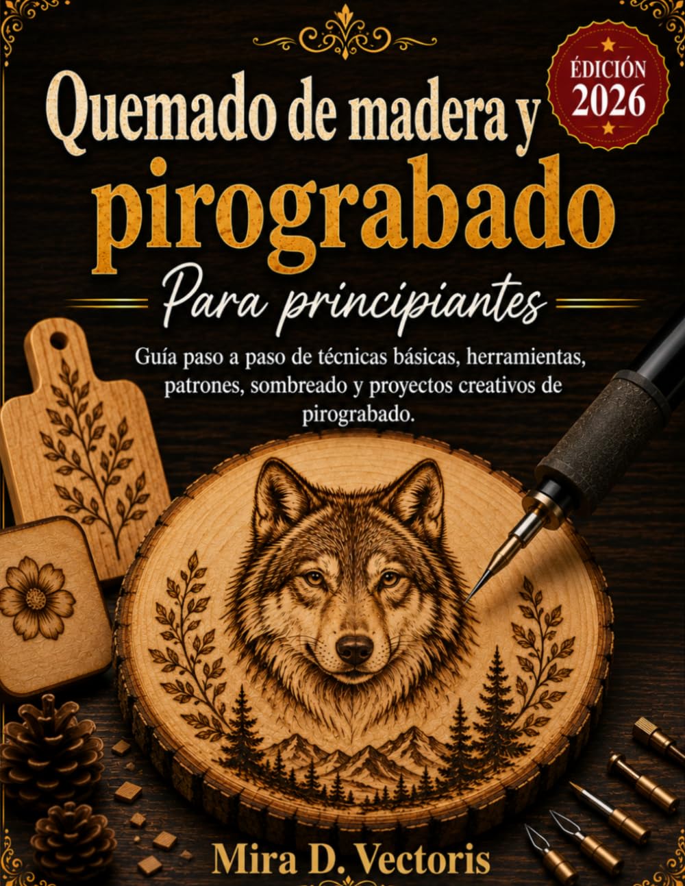 ler totalmente Quemado de madera y pirograbado Para principiantes: Guía paso a paso de técnicas básicas, herramientas, patrones, sombreado y proyectos creativos de pirograbado. (Spanish Edition)