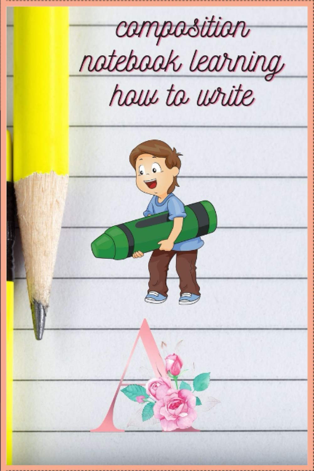 ler totalmente composition notebook learning how to write: Wide Ruled Paper Notebook Journal | Nifty Wide Blank Lined Workbook for Teens Kids Students Girls for Home | Cute Turquoise Unicorn & Donut Pattern