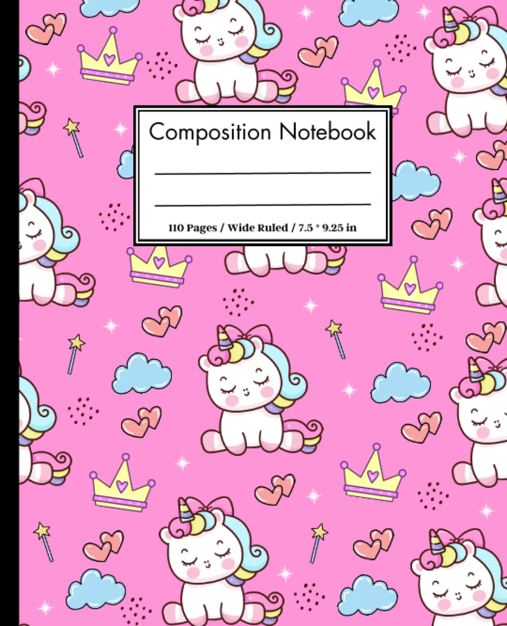 ler totalmente Composition Notebook Wide Rule Pink Fluffy Unicorns Composition Notebook 7.5x9.2, 110 Pages: Back To School Cute Unicorns Notebook for Kids, Teens &... Christmas Stocking Stuffer Gift Bag Item